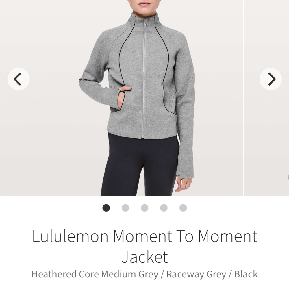 Rare! Lululemon moment to moment jacket size 4 in gray
